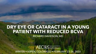 Case: Dry eye or cataract in a young patient with reduced BCVA"